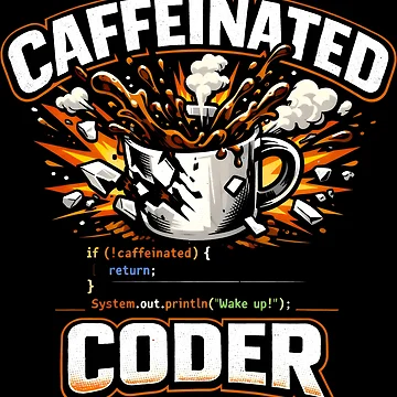 Artwork thumbnail, Caffeinated Coder Caffeine Java Coder by SplashTastic