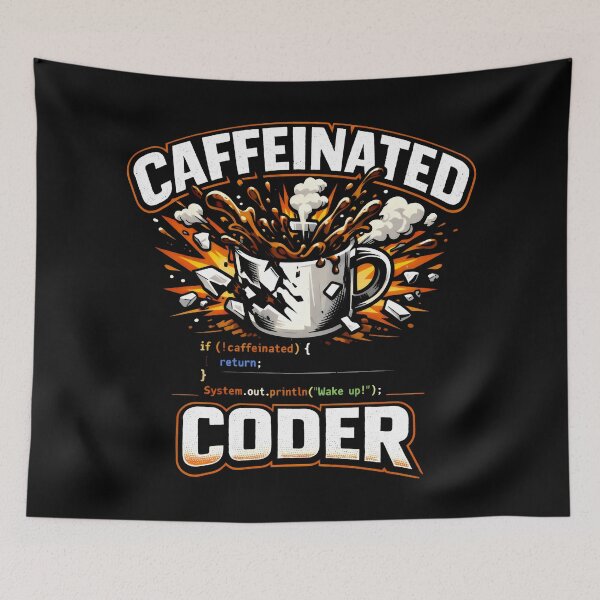 Item preview, Caffeinated Coder Caffeine Java Coder designed and sold by SplashTastic.