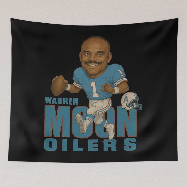 Item preview, Warren Moon Houston Oilers Caricature – Legendary Quarterback Artwork designed and sold by SherlocksStore.