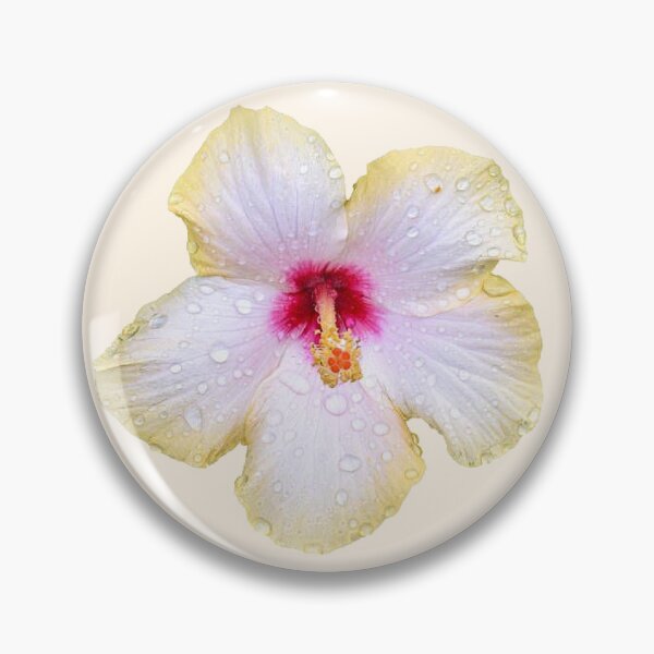 Item preview, yellow white hibiscus flower sticker designed and sold by inainart.