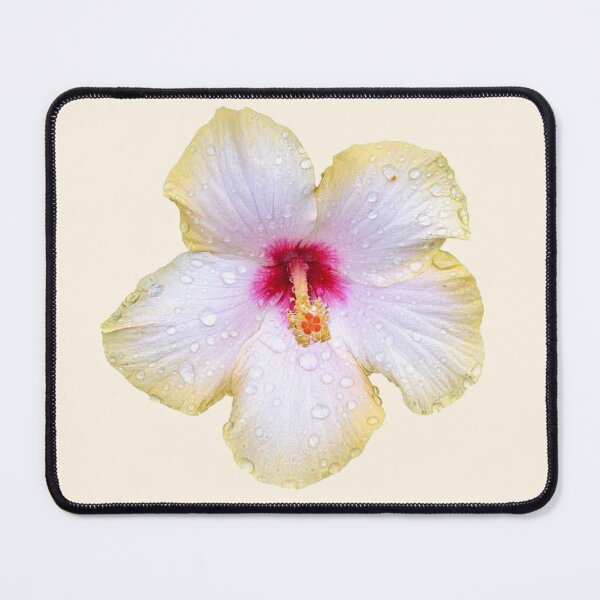 Item preview, yellow white hibiscus flower sticker designed and sold by inainart.
