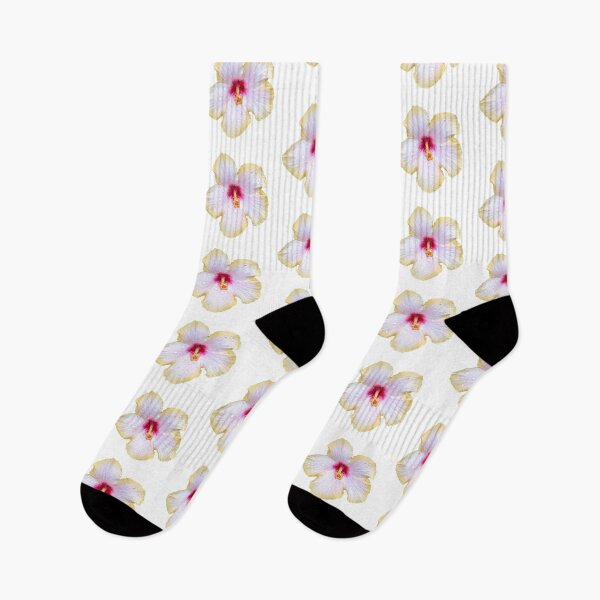Item preview, yellow white hibiscus flower sticker designed and sold by inainart.