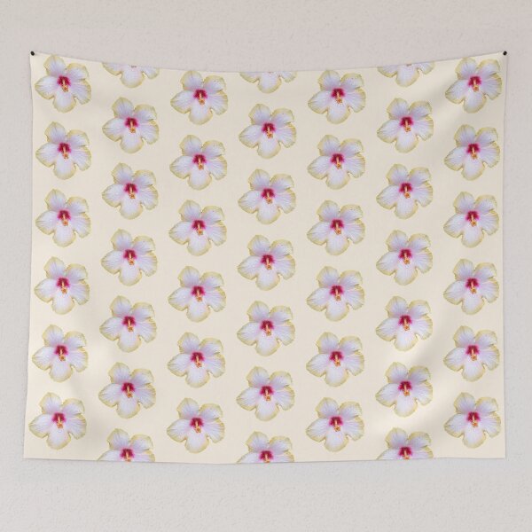 Item preview, yellow white hibiscus flower sticker designed and sold by inainart.