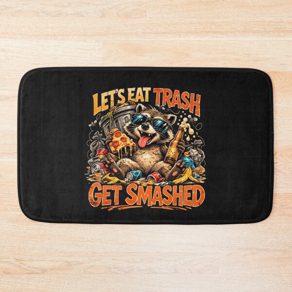 Item preview, Funny Raccoon Let’s Eat Trash Get Smashed Retro Design designed and sold by JerdbordinShop.