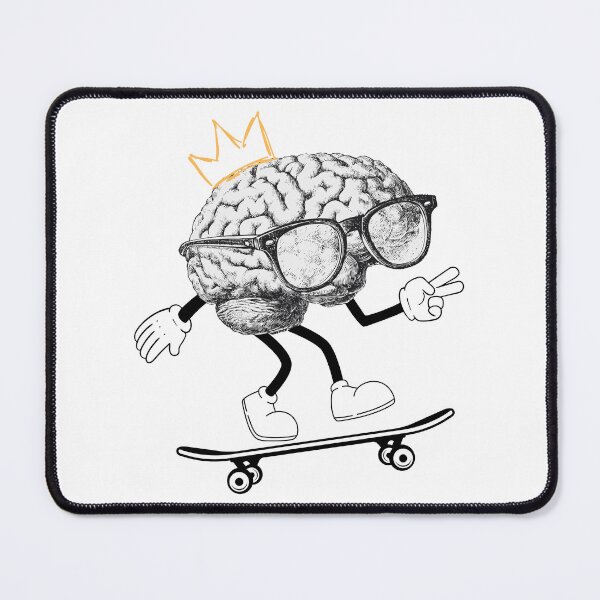 Item preview, Brain Sk8 Funny Nerd Skate Or Die Art designed and sold by SeNsArtGallery.