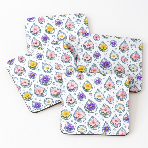 Item preview, flowers in raindrop designed and sold by Atelierby-Anita.