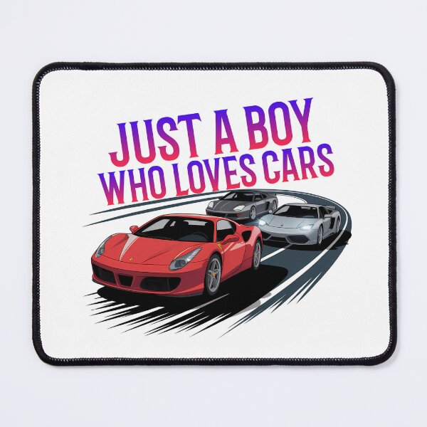 Item preview, Just a Boy Who Loves Cars designed and sold by DigitalDream11.