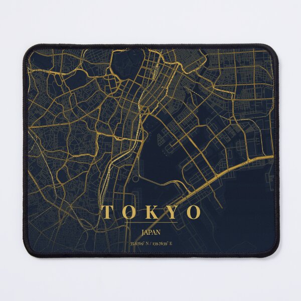 Item preview, Tokyo City Map in Midnight Blue designed and sold by CityMapsShop.