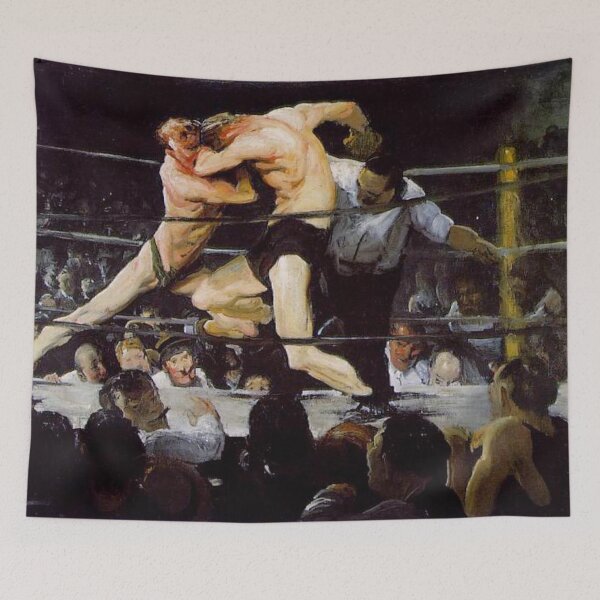 Item preview, Boxing Match Ashcan School Style Prizefighters in the Ring for Sports Art Enthusiasts designed and sold by RickE.