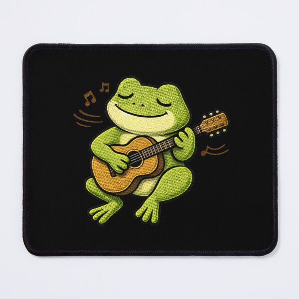 Item preview, Guitar Playing Frog – Funny Musician Frog Mascot Cartoon designed and sold by ColorSplash123.