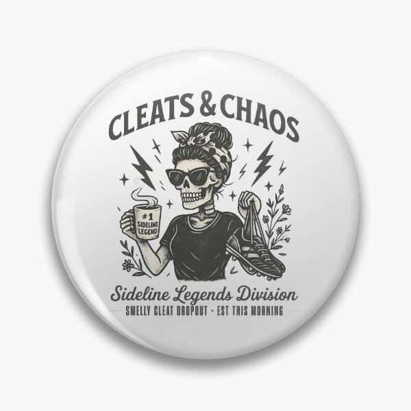 Item preview, Cleats & Chaos Sideline Legend Sideline Skeleton Soccer Mom designed and sold by clarabersetart.