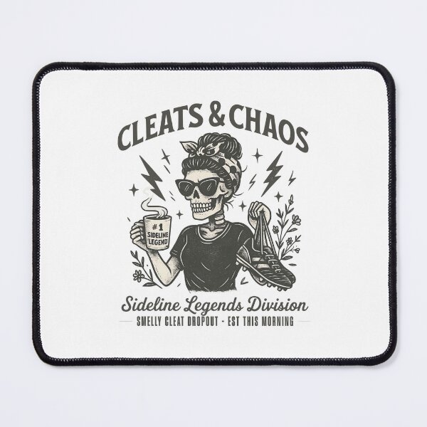 Item preview, Cleats & Chaos Sideline Legend Sideline Skeleton Soccer Mom designed and sold by clarabersetart.