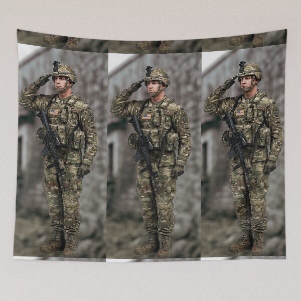 Item preview, American soldier salute – digital watercolor designed and sold by Alan-David.