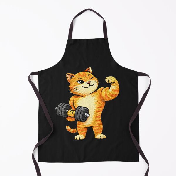 Item preview, Gym Flex Cat – Funny Strong Orange Cat Fitness Mascot designed and sold by ColorSplash123.