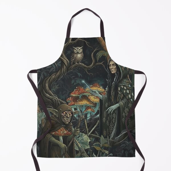 Item preview, dark cottagecore mushroom forest/gothic botanical designed and sold by SKULLARTISTRY.