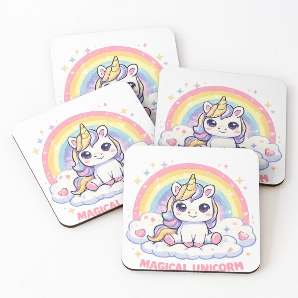 Item preview, Kawaii Rainbow Unicorn Sitting on Cloud designed and sold by Stammstamp.