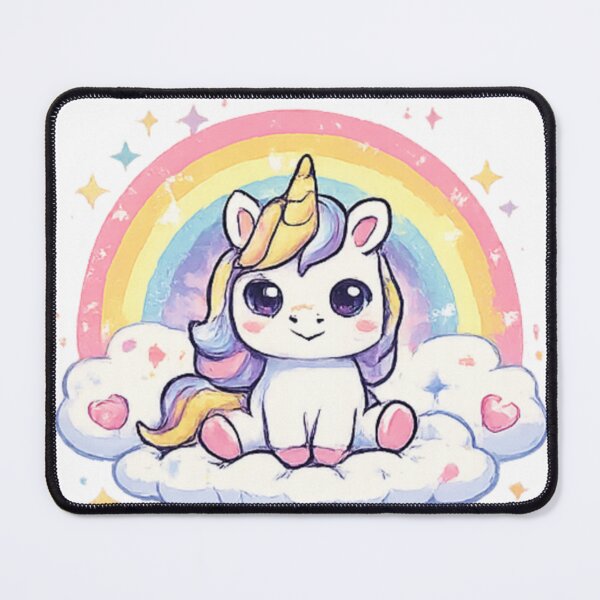 Item preview, Kawaii Rainbow Unicorn Sitting on Cloud designed and sold by Stammstamp.