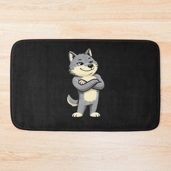 Item preview, Cool Alpha Wolf – Funny Confident Wolf Mascot Cartoon designed and sold by ColorSplash123.