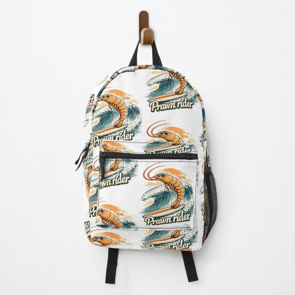 Item preview, Prawn Rider – Retro Surfing Big Prawn Vintage Beach Design designed and sold by TomoMadeIt.