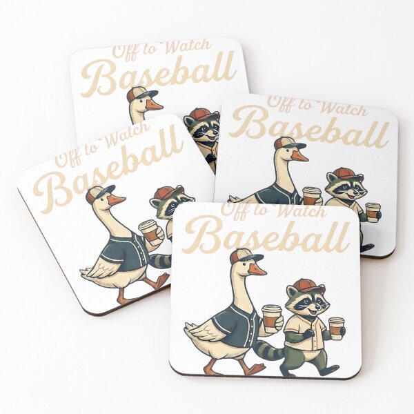 Item preview, Off to Watch Baseball Goose Raccoon Funny Animal Baseball Meme designed and sold by VGAfanatic.