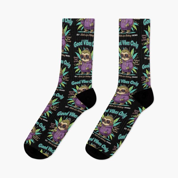 Item preview, Good Vibes Only – Chill Sloth with Avocado Illustration designed and sold by Dogandesighn.