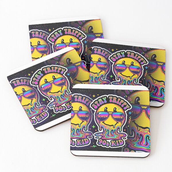 Item preview, Melting Smiley Face Trippy 90s Retro Neon Acid designed and sold by R & K Fashions.