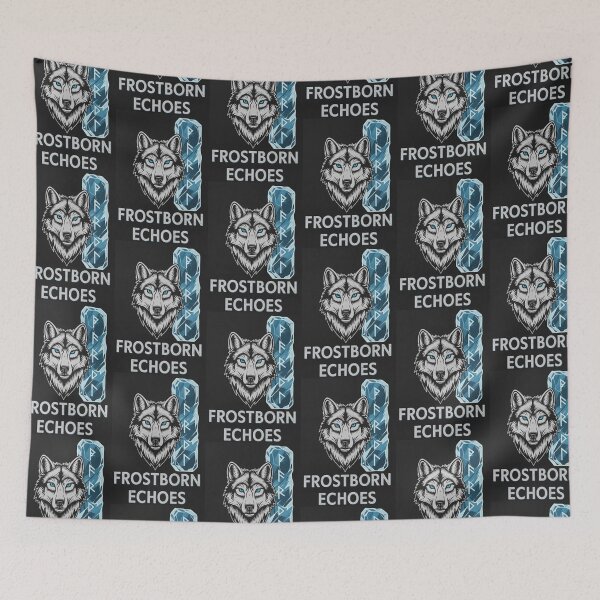 Item preview, Frostborn Wolf – Nordic Ice Rune Illustration designed and sold by Dogandesighn.