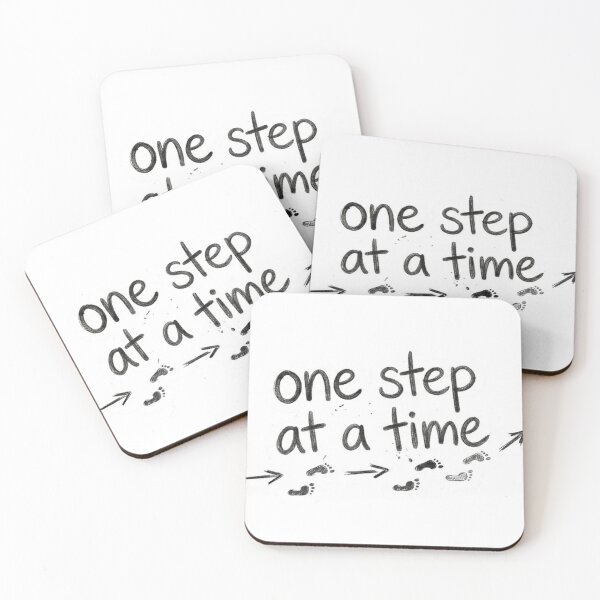 Item preview, One Step at a Time Doodle Sticker – Motivational Progress Sketch designed and sold by QuietGlyph.