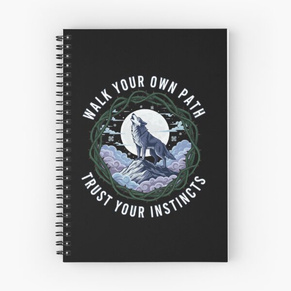 Item preview, Walk Your Own Path – Trust Your Instincts Wolf Illustration designed and sold by Dogandesighn.