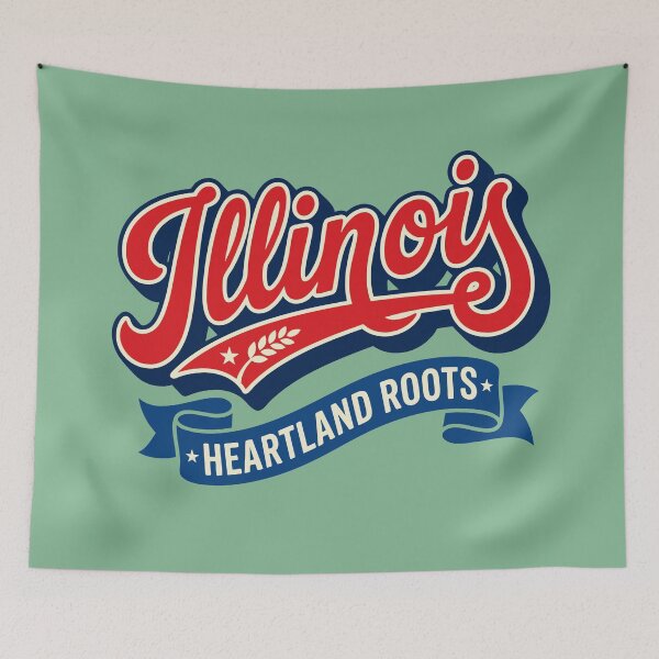 Item preview, Illinois Heartland Roots Retro State Pride designed and sold by Cozy-Old-Pub.