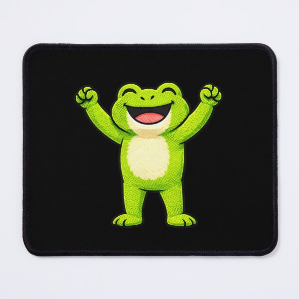 Item preview, Victory Frog – Funny Celebrating Frog Mascot Cartoon designed and sold by ColorSplash123.