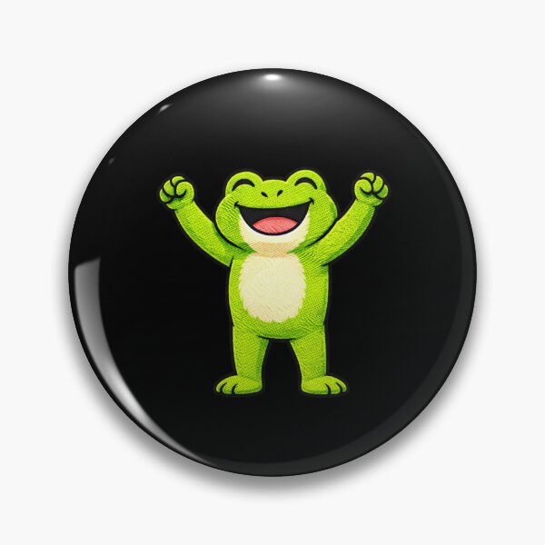 Item preview, Victory Frog – Funny Celebrating Frog Mascot Cartoon designed and sold by ColorSplash123.