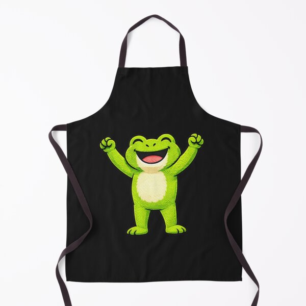 Item preview, Victory Frog – Funny Celebrating Frog Mascot Cartoon designed and sold by ColorSplash123.