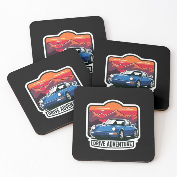 Item preview, Drive Adventure – Retro Mountain Road Car Illustration designed and sold by Dogandesighn.