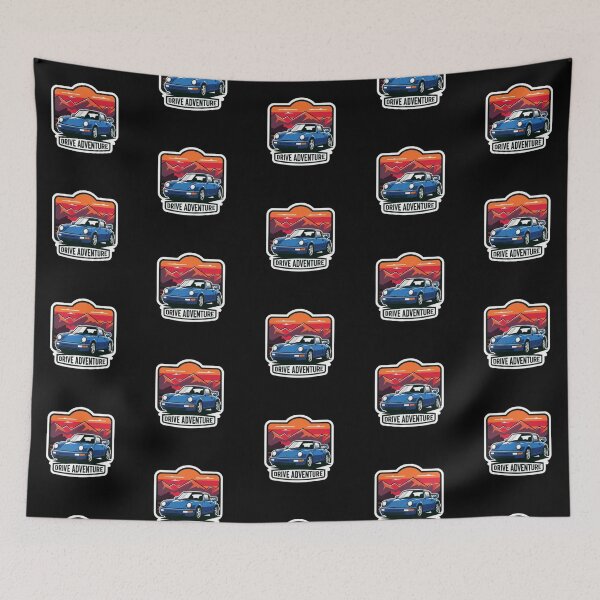 Item preview, Drive Adventure – Retro Mountain Road Car Illustration designed and sold by Dogandesighn.