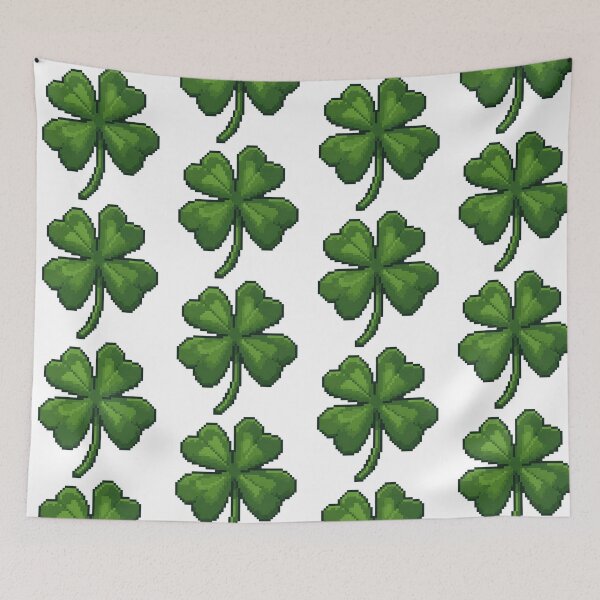 Item preview, Pixel Art Lucky Four Leaf Clover Retro Gamer Aesthetic designed and sold by Tw1nsAIArt.
