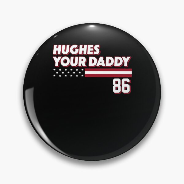 Item preview, Hughes Your Daddy 86 Jack Hughes Hockey USA Flag designed and sold by clarabersetart.