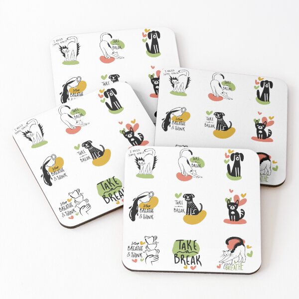 Item preview, Mindful cats, dogs & Coffee: Minimalist Graphic Collection designed and sold by Rosenthal Studio Kreativo.