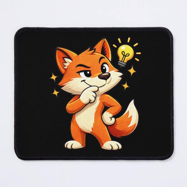 Item preview, Smart Thinking Fox – Funny Clever Fox Mascot Cartoon designed and sold by ColorSplash123.