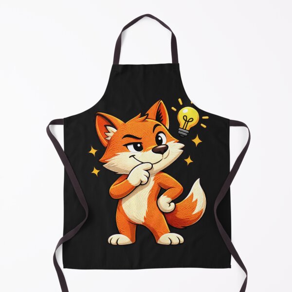 Item preview, Smart Thinking Fox – Funny Clever Fox Mascot Cartoon designed and sold by ColorSplash123.