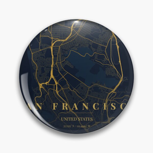 Item preview, San Francisco City Map in Midnight Blue designed and sold by CityMapsShop.