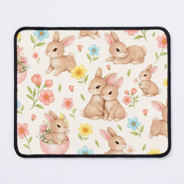 Item preview, Cute Bunny Floral Spring Pattern designed and sold by OneLook.