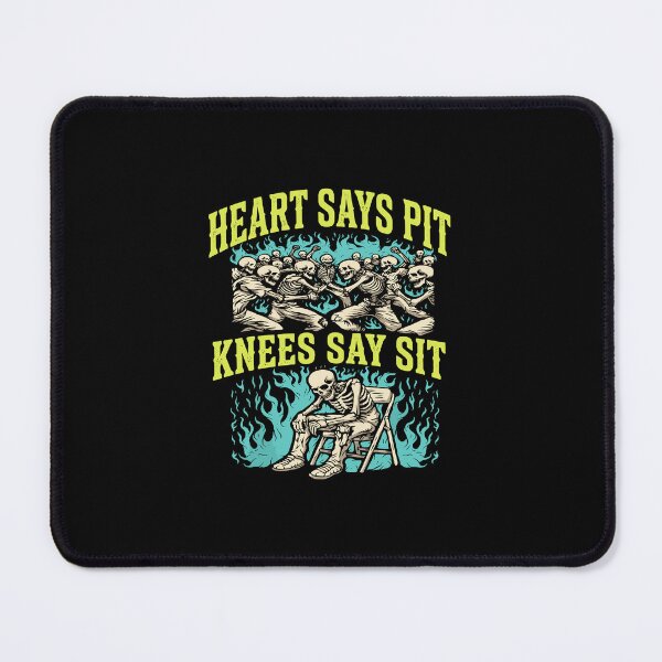 Item preview, Heart Says Pit Knees Say Sit Skeleton Funny designed and sold by clarabersetart.
