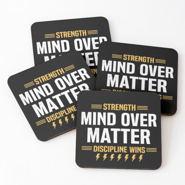 Item preview, Mind Over Matter – Strength and Discipline Motivation Quote designed and sold by Dogandesighn.