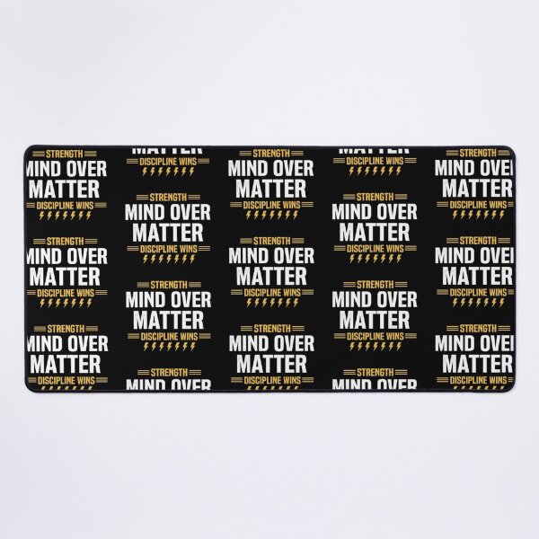 Item preview, Mind Over Matter – Strength and Discipline Motivation Quote designed and sold by Dogandesighn.