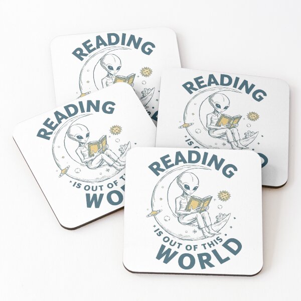Item preview, Reading Is Out of This World – Vintage Alien Book Lover Design designed and sold by Tomasz  Siennicki.
