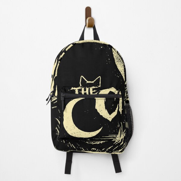 Item preview, The Cure Cat Moon 90s Rock Band Gothic Cat Lover designed and sold by clarabersetart.