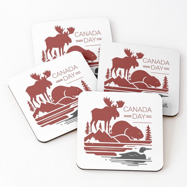 Item preview, Canada Day Wildlife Shirt – Moose Beaver Loon Canadian Nature Patriotic Design designed and sold by Globalcitytees.