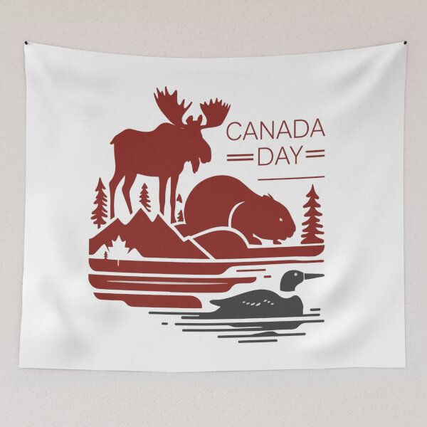 Item preview, Canada Day Wildlife Shirt – Moose Beaver Loon Canadian Nature Patriotic Design designed and sold by Globalcitytees.