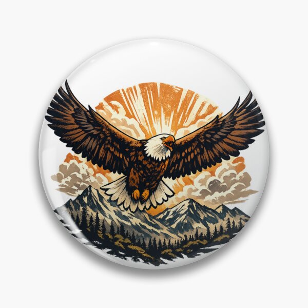 Item preview, Águila Salvaje y Libre – Libertad, Aventura en la Naturaleza, Diseño Vintage designed and sold by ArtWaveStudio8.